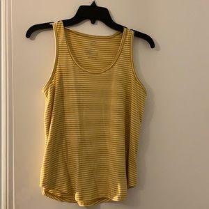 Arizona Jean Co striped yellow and white tank top